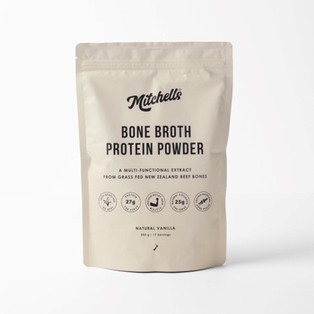 Mitchells Bone Broth Protein Powder Natural Vanilla 500g